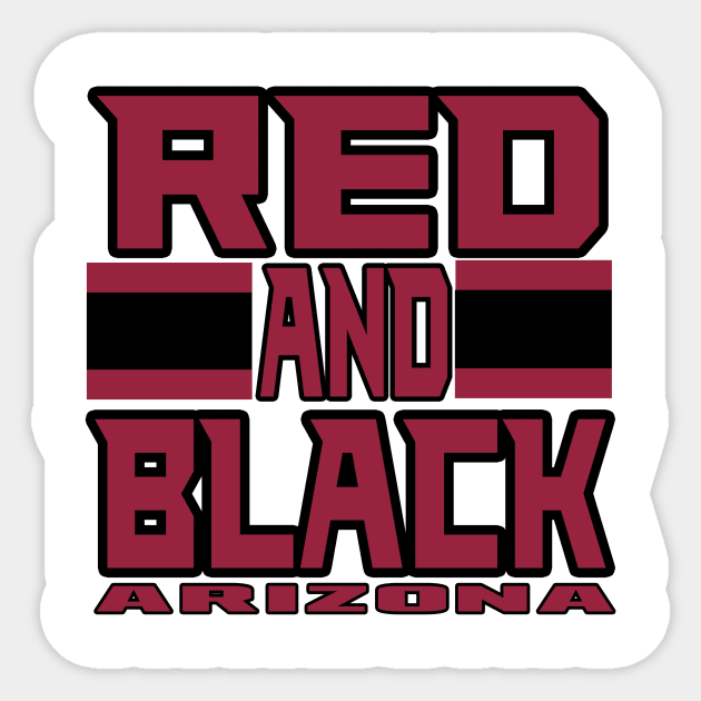 Arizona LYFE Red and Black True Football Colors! Sticker by OffesniveLine